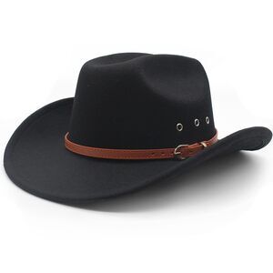 7249 Cowboy Hat For Women And Men Felt Wide Brim Classic Outdoor Fedora